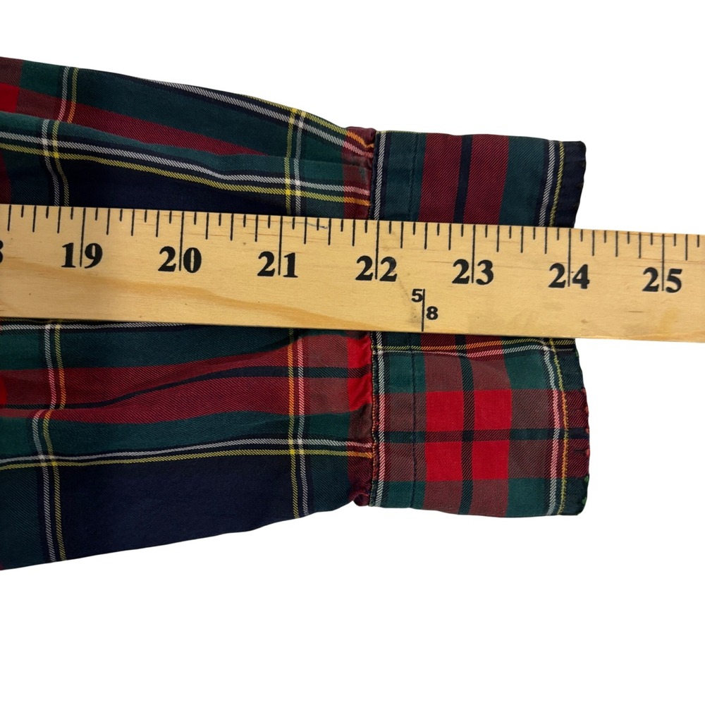 Ralph Lauren Button Down Mens L Red Black Plaid Classic Fit Cotton Long Sleeve - Picture 8 of 10